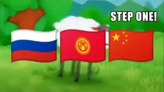 countryballs russia Kyrgyzstan china dance
