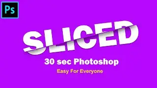 How to Create Sliced Text Effect in Photoshop | Sliced Effect Photoshop Tutorial