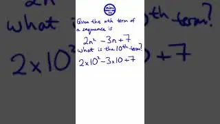 nth term, 10th term, 100th term
