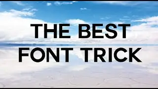 Best Ever Font Trick -  Tutorial for Adobe Indesign, Photoshop, Illustrator.