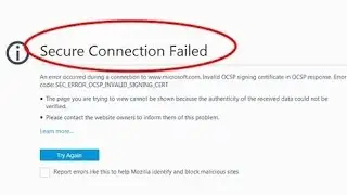 Fix Secure Connection Failed_Error code_SEC_ERROR_OCSP_INVALID_SIGNING_CERT in mozilla firefox