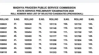 MPPSC 2020 Result।। MPPSC State Forest Service Cut Off 2020।। MPPSC State Forest Service 2020 Result