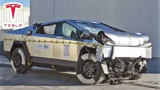 Tesla Cybertruck - Crash test, Frontal, Vehicle into Barrier