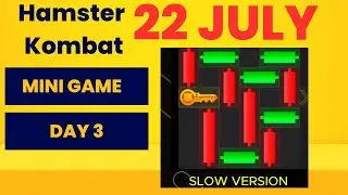 DAY 3 Hamster Combat Mini-Games: 22 JULY 2024 How to Always Get the Key!