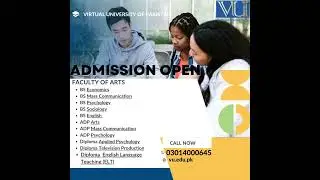 VU Admission Open Fall 2023 ( FACULTY OF ARTS )