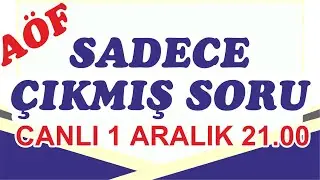 AÖF  Sadece Çıkmış Soru Çözsem Geçermiyim
