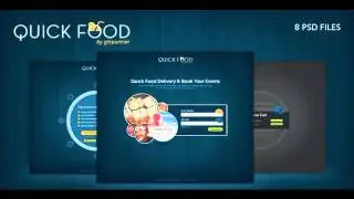 Preview Quick Food Delivery PSD Template Creative