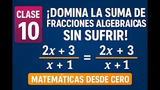 🔷 Clase 10 ¡DOMINA la suma de fracciones algebraicas sin sufrir! 🧠✍️