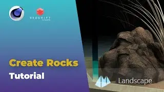 Create Rock Objects using Landscape | Tutorial | Cinema 4D + Redshift