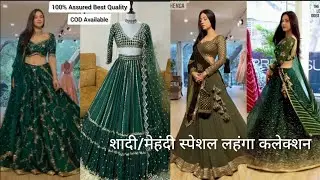 Mehendi Lehenga Designs l Mehendi Outfit Ideas l For Order 📱+91-8758438714 @Navnitcreation #wedding