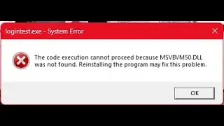 How to fix The code execution cannot proceed because MSVBVM50.DLL was not found error