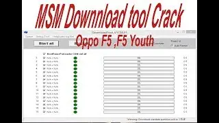 MSM Download Tool Crack for #oppo F5, F5 Youth, A71