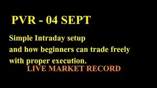 Full Explanation of simple intraday setup || PVR || Telegram group learning || Hindi