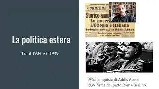 Il fascismo / L'economia di regime e la politica estera