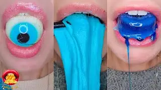 Satisfying ASMR Eating BLUE FOOD Compilation Mukbang 먹방