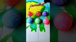 Compilation Video Popping Water Color Balloons Reverse Video Asmr Satisfying