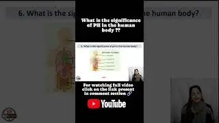 What is the significance of pH in the human body? #acidsbasesandsaltsclass10 #learnscimathics
