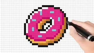 Cara menggambar Donat | Easy Pixel Art