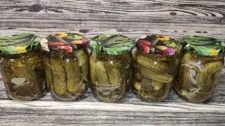 Огурцы на зиму корнишоны Кето рецепт без сахара