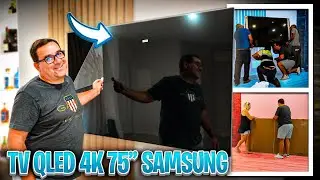 A TV JÁ ESTÁ NA PAREDE DA SALA NA CASA NOVA