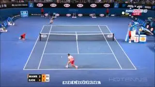 Djokovic vs.  Stanislas Wawrinka HIGHLIGHTS Australian Open 2014 Quarter Final TRUE HD