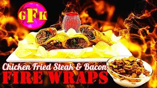 G FORCE KITCHENS NO TALK COOKING SHOW | SCORCHING CHICKEN FRIED STEAK & BACON WRAPS MEAL RECIPE | 4K