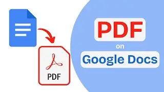 How to make a PDF on Google Docs | Short tutorial