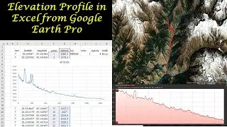 How to Draw Elevation Profile in Excel from Google Earth Pro Data || River Profile in Excel ||
