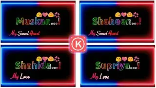 Colorfull Name Text Editing 2021 | Kinemaster Status Editing | Name Art Video Editng with Kinemaster