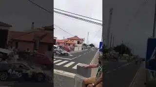 Porsche GT3rally crashes and hits fans hard  at rally Madeira 2024 #porsche #GT3 #rallycrash #short