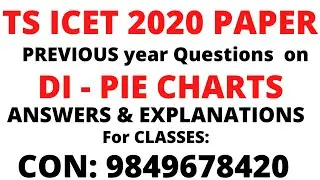 Pie chart TS ICET 2021  paper explanation