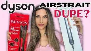 DYSON Airstrait vs REVLON Air Straight, DUPE? Testing on my FRIZZY hair