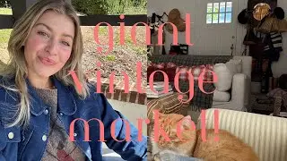 Going to a HUGE vintage market! | thrift haul!