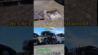 Unclogging drain videos are awesome.  #uncloggingdrains #truckerlife #carhauler #carhauling