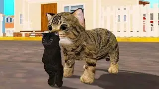 СИМУЛЯТОР Маленького КОТЕНКА #3 Беременная кошка родила кошечку развлекательное видео для детей