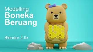 Tutorial Modelling Boneka Beruang Blender 2.9x
