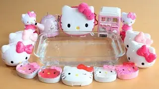 Special Hello Kitty! Mixing Makeup and glitter Into Slime!  What is  Secret Kitty Box?