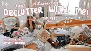 HOME DECLUTTER + ORGANIZE WITH ME *my name is haley and I’m a thriftaholic*