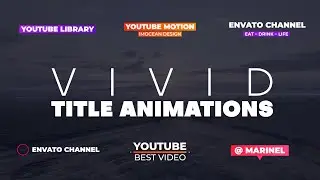 Vivid Title Animations | After Effects, Premiere Pro and FCPX template