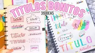 39 TITULOS BONITOS Y FACILES PARA TUS APUNTES!! SIN LETTERING - Tutoriales Belen