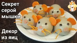 Mouse from an egg. How to paint an egg gray? Decoration from an egg. How to clean an egg perfectly?