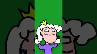 Queen Dancing Cartoon - Green Screen
