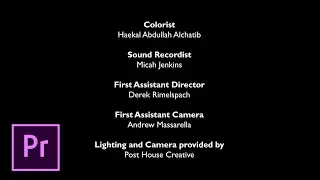 How to Make a Film Credit Roll in Adobe Premiere