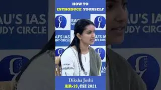 How to Introduce Yourself? | Diksha Joshi, AIR 19 UPSC CSE 2021 | Topper Mock Interview #upscshorts