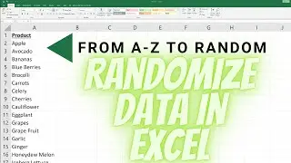 How to Randomize Data in Excel #Short