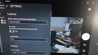Lifecam Cinema webcam: Adjust brightness and focus using camera app in windows 10. Settings Pro Mode