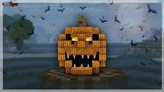 How To Build A Giant CARVED PUMPKIN For Halloween! | Minecraft 🕹️