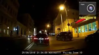 Видеорегистратор Fujida Zoom 10 ночью