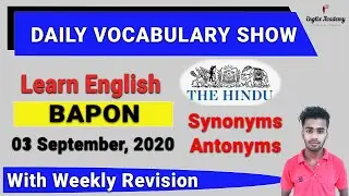 English Vocabulary | English Words | Learn English Vocabulary with Bapon | 03 September 2020 #1