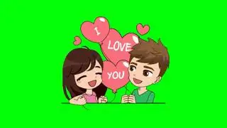 Heart love sad mix sticker's image gif green screen